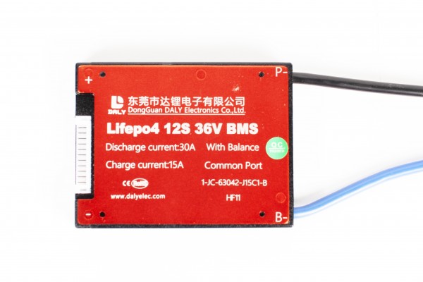 BMS 12s LiFePo4 3.6v 30A discharge 15A charge