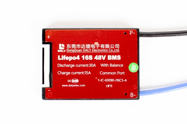 BMS 16s LiFePO4 3.6v 30A discharge 15A charge
